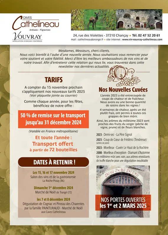 CATHELINEAU NEWSLETTER HIVER 2024 s